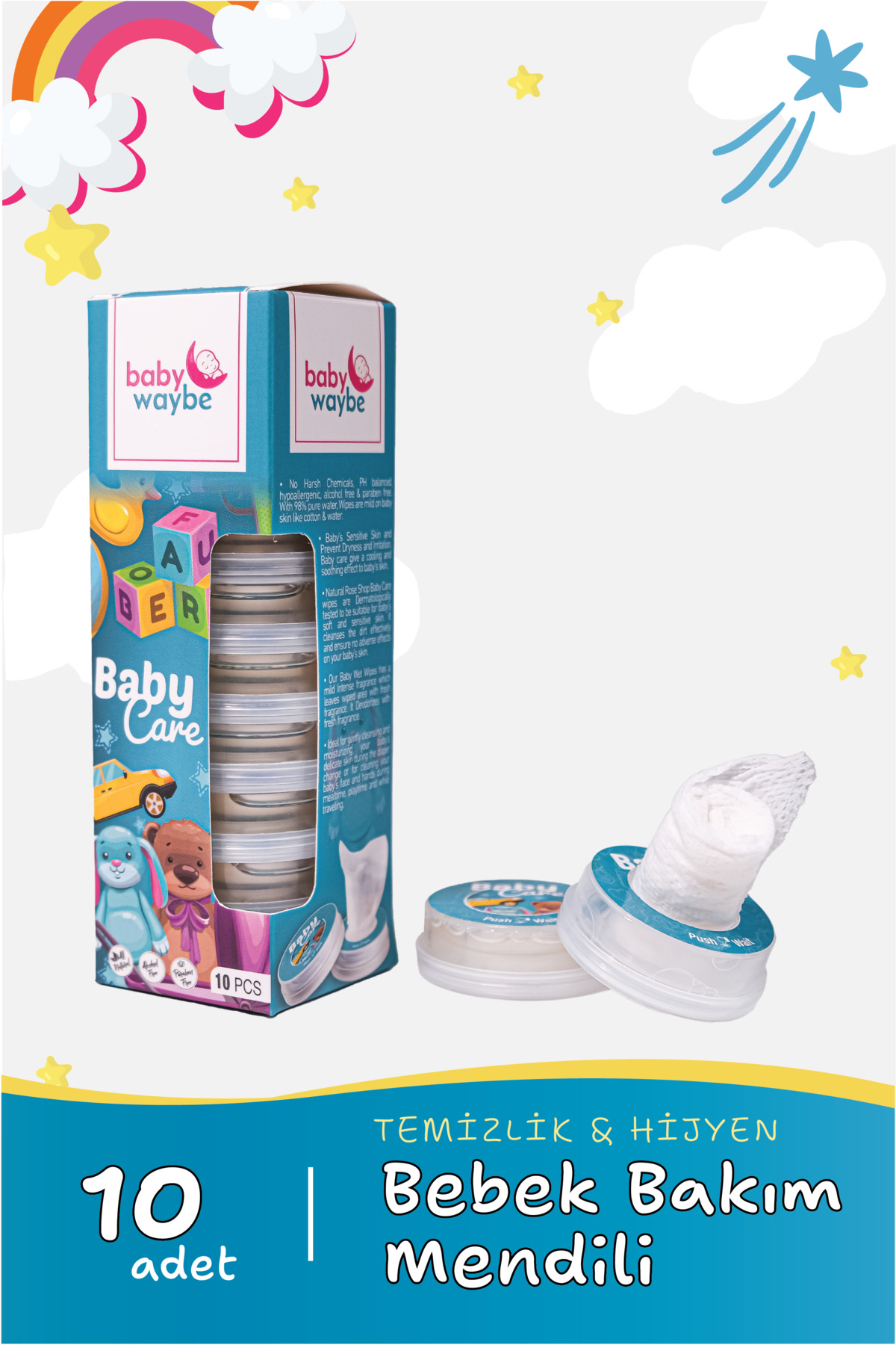 Bebek Bakım & Temizlik & Hijyen Basmalı Mendil