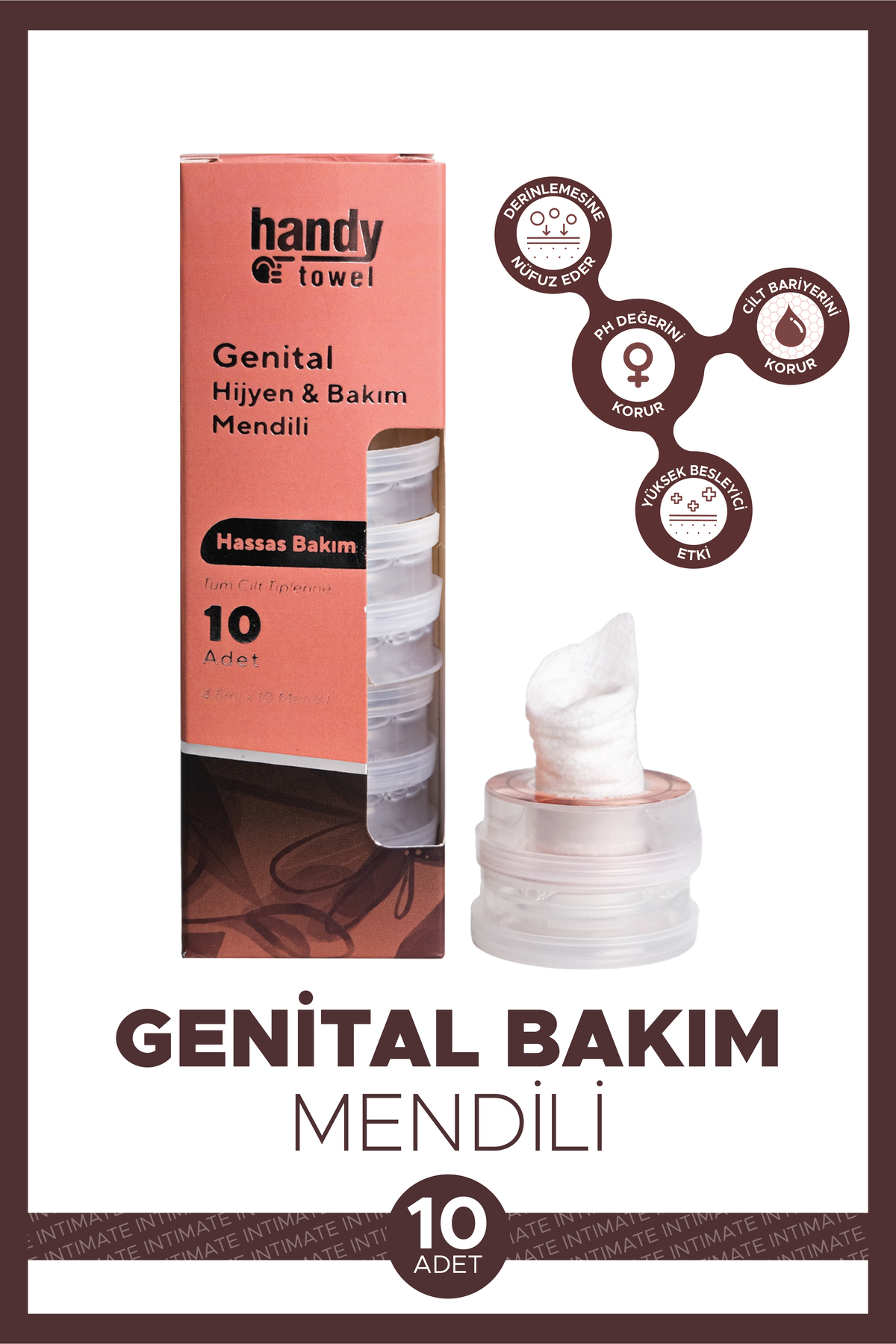 Genital Hijyen & Bakım Mendili 10 Adet