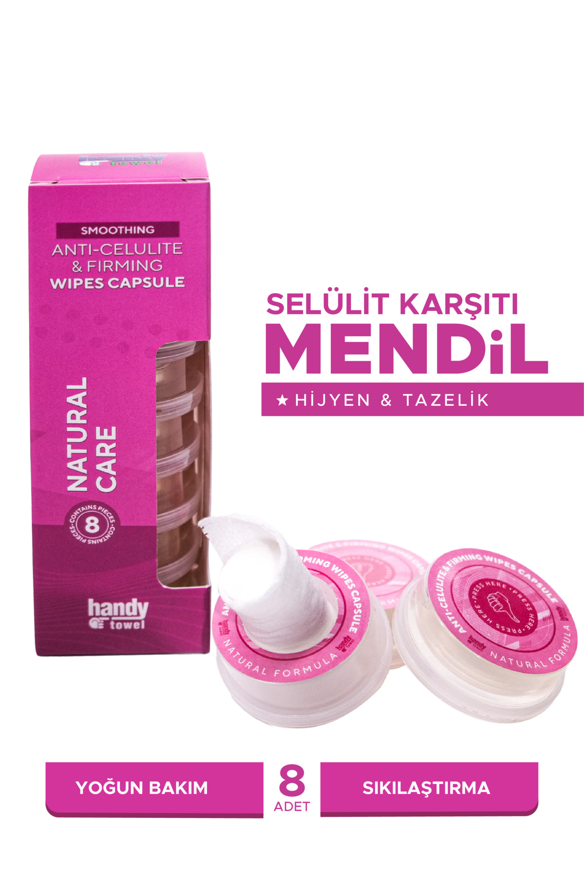 Selülit Karşıtı Kapsül - 8 X 7,5 ml - Likit & Selüloz Mendil