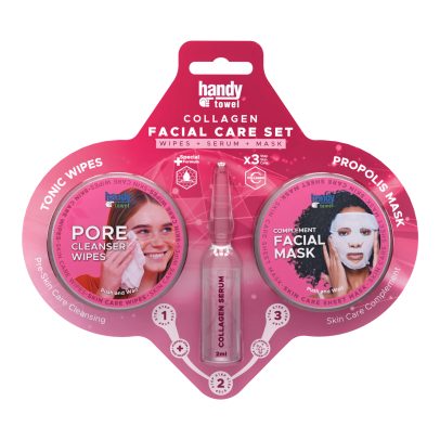HandyTowel 3-piece Collagen Facial Care Set