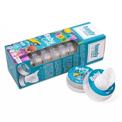 HandyTowel Classic Baby Care & Cleaning & Hygiene Wipes 10 X 4.5 ml Travel Size Magic Wipes